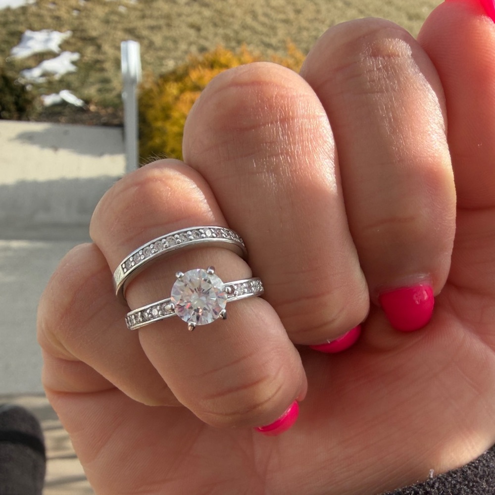 Elegant Silver Wedding set( sterling silver cz)